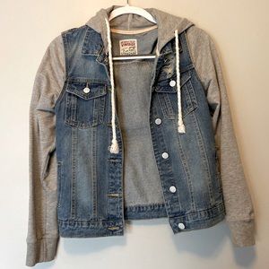 Hooded jean jacket